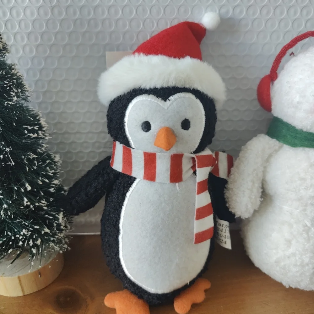 Set Of 2 Snowman Penguin Plush Christmas 2024 NWT 7-8” Target T